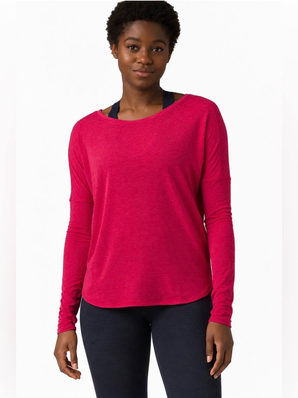 Prana Women’s Rogue Twist Back Top Size L Pink Loungewear Athletic Yoga Sport